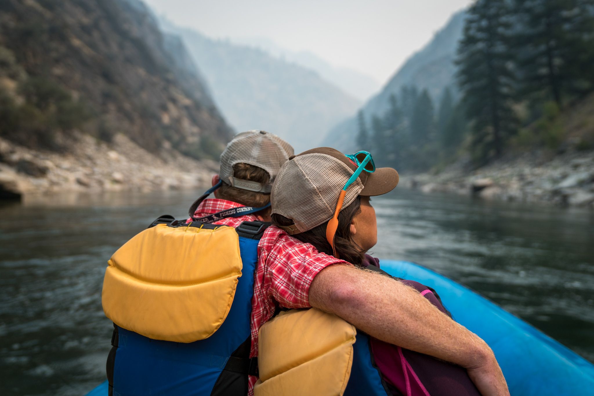 Couple Rafting In Idaho