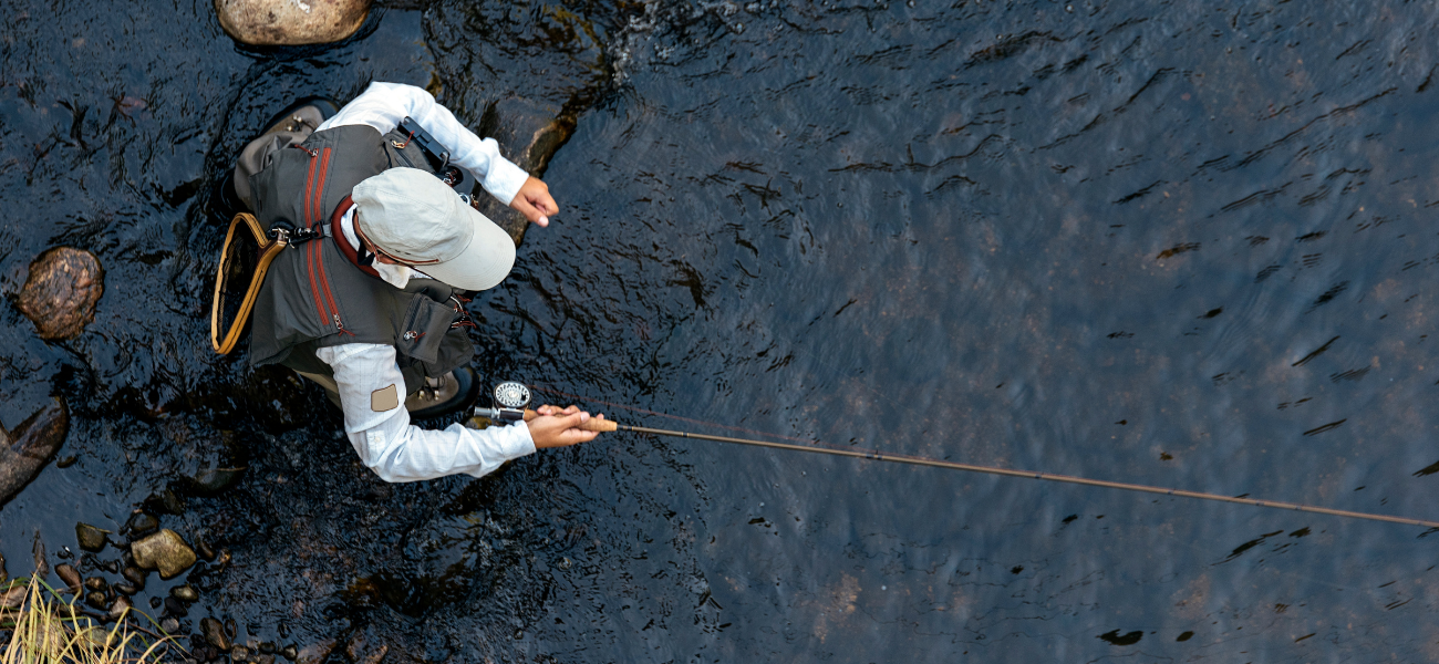 casting a fly rod fishing in idaho