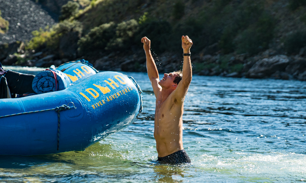 benefits of white water rafting - happiness